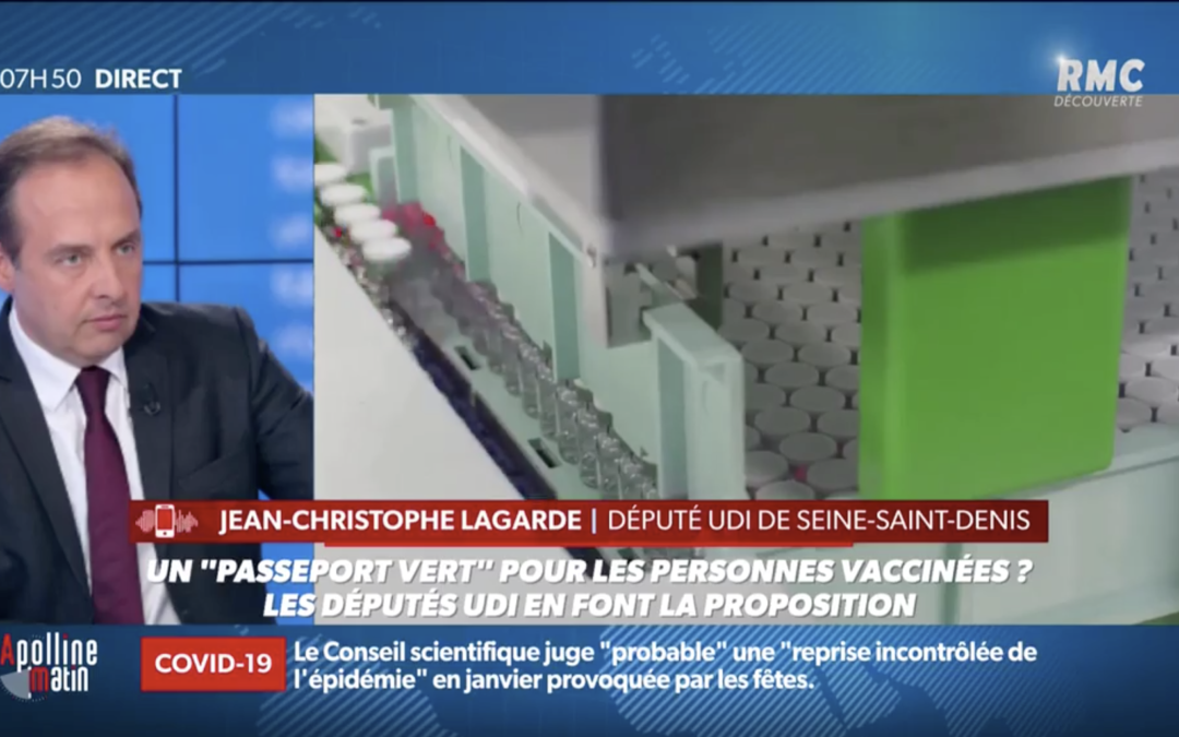 Jean-Christophe Lagarde défend le passeport vert – RMC